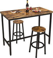 3 Piece Pub Dining Set with Counter Height Table and Stools