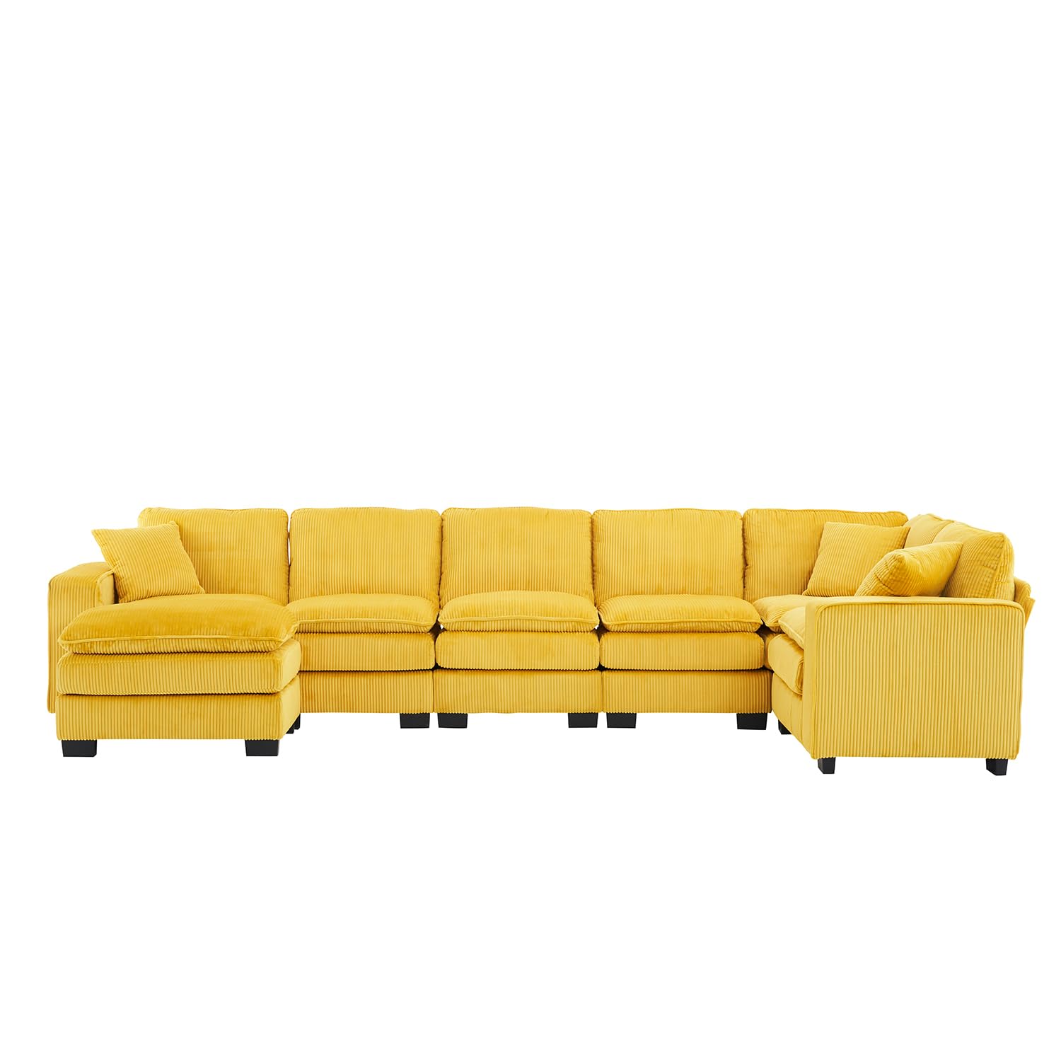 Large Modular Sectional Sofa 6-Seat with Ottoman