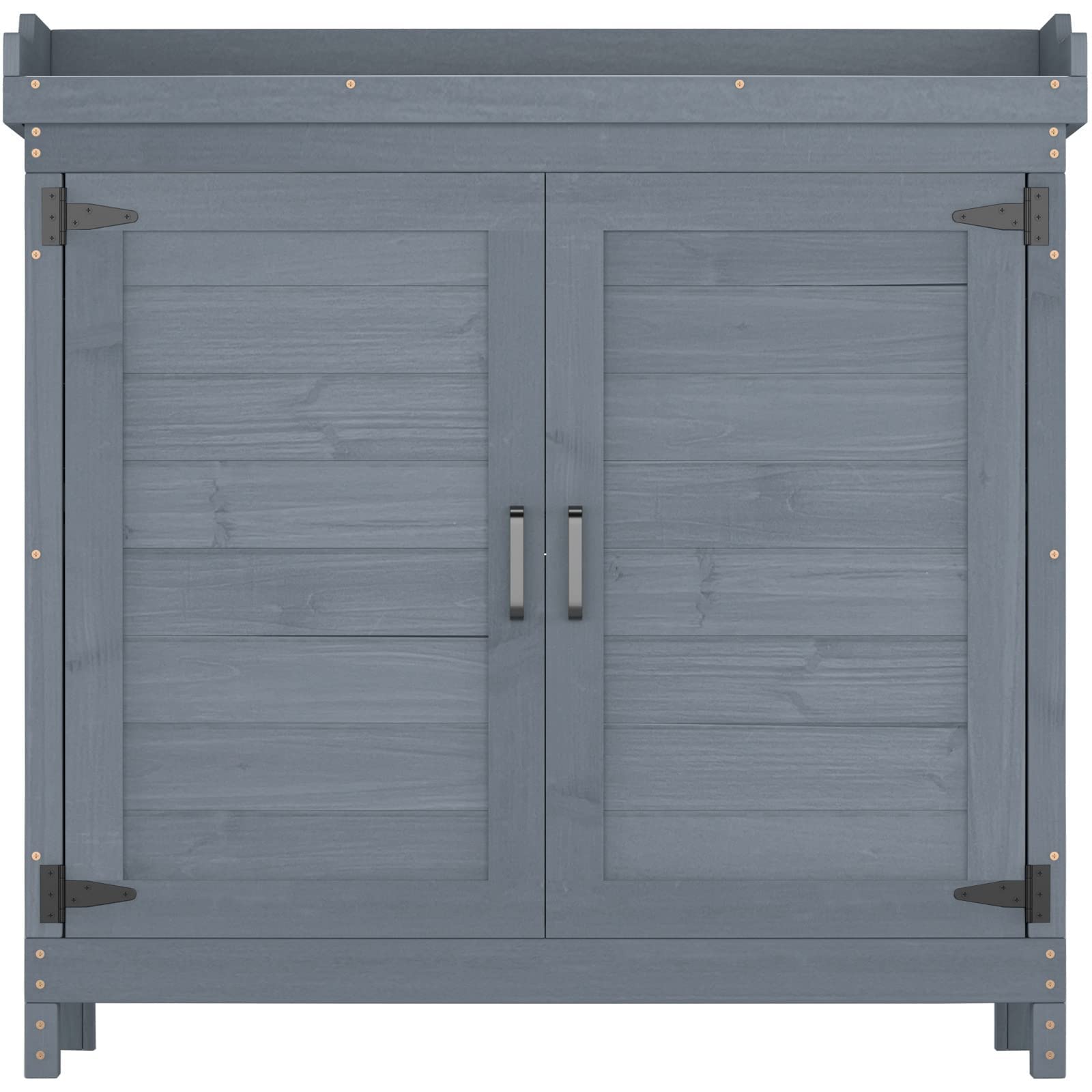 Wooden Outdoor Storage Cabinet with Potting Bench