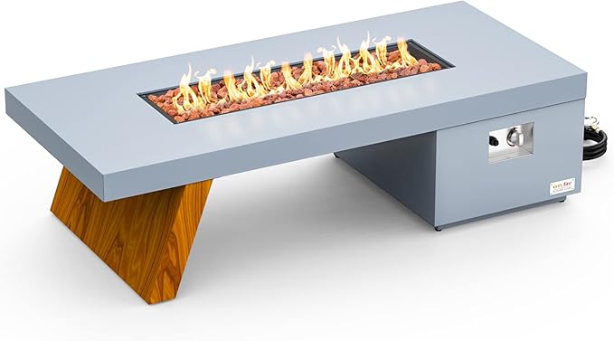 60" Gas Fire Pit Table with Lava Rocks
