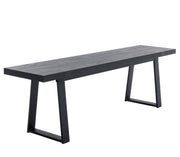 60" Wooden Dining Bench with Metal Legs
