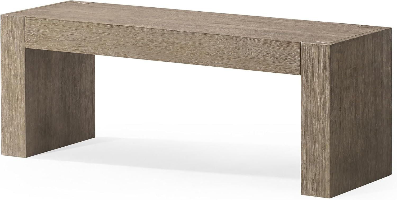 Zeno Bench Grey Solid Wood