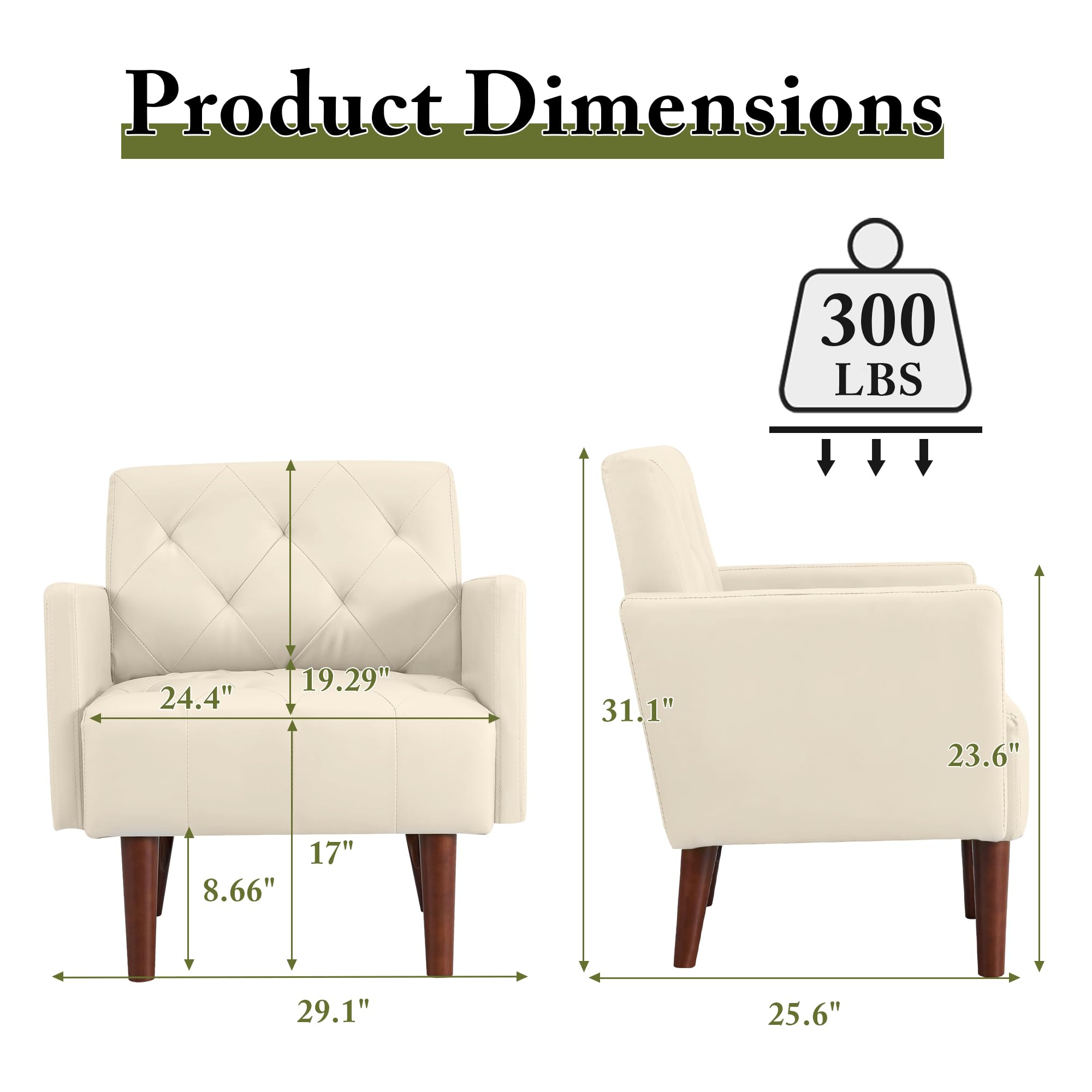 Diamond-Cut PU Leather Accent Chair