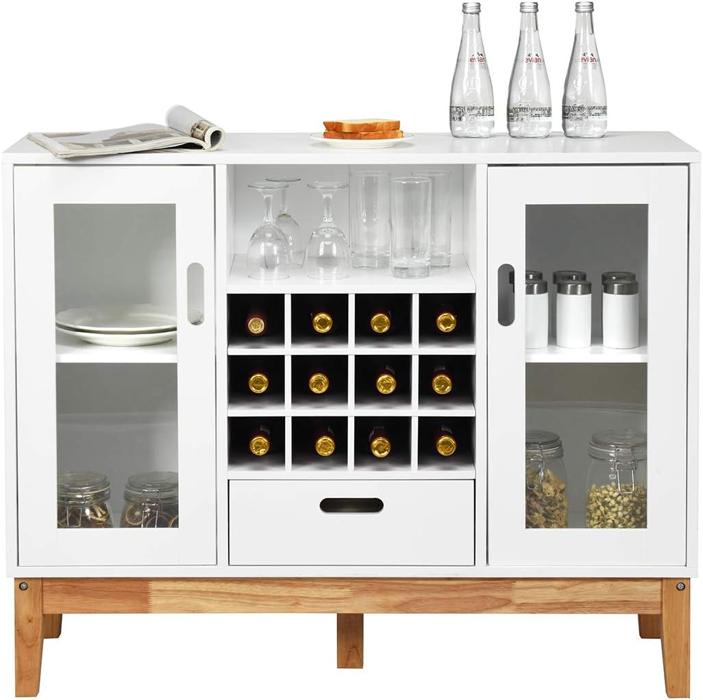 Buffet Sideboard with Wine Rack and Storage