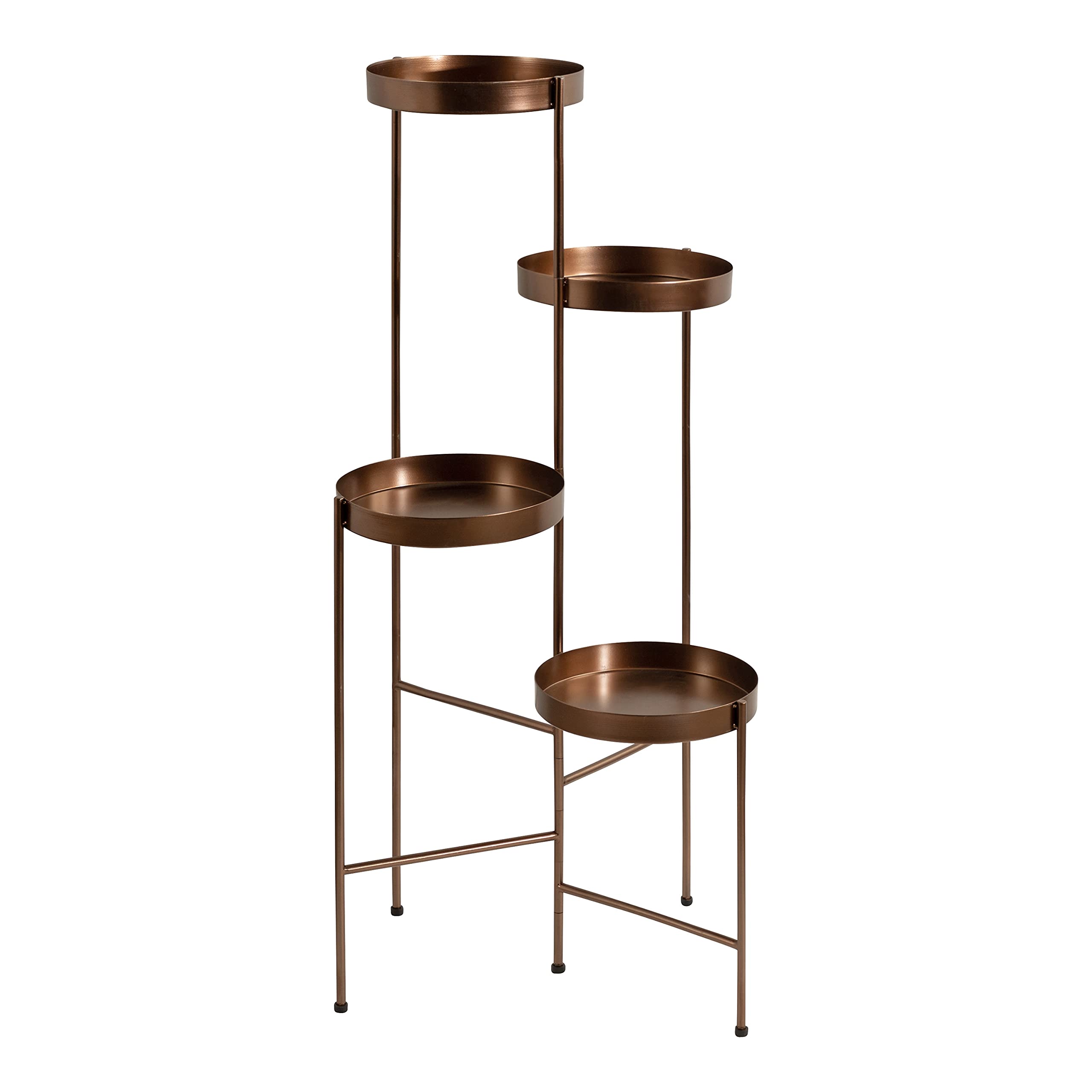 Modern 4-Tier Plant Stand - Bronze Folding Display Rack