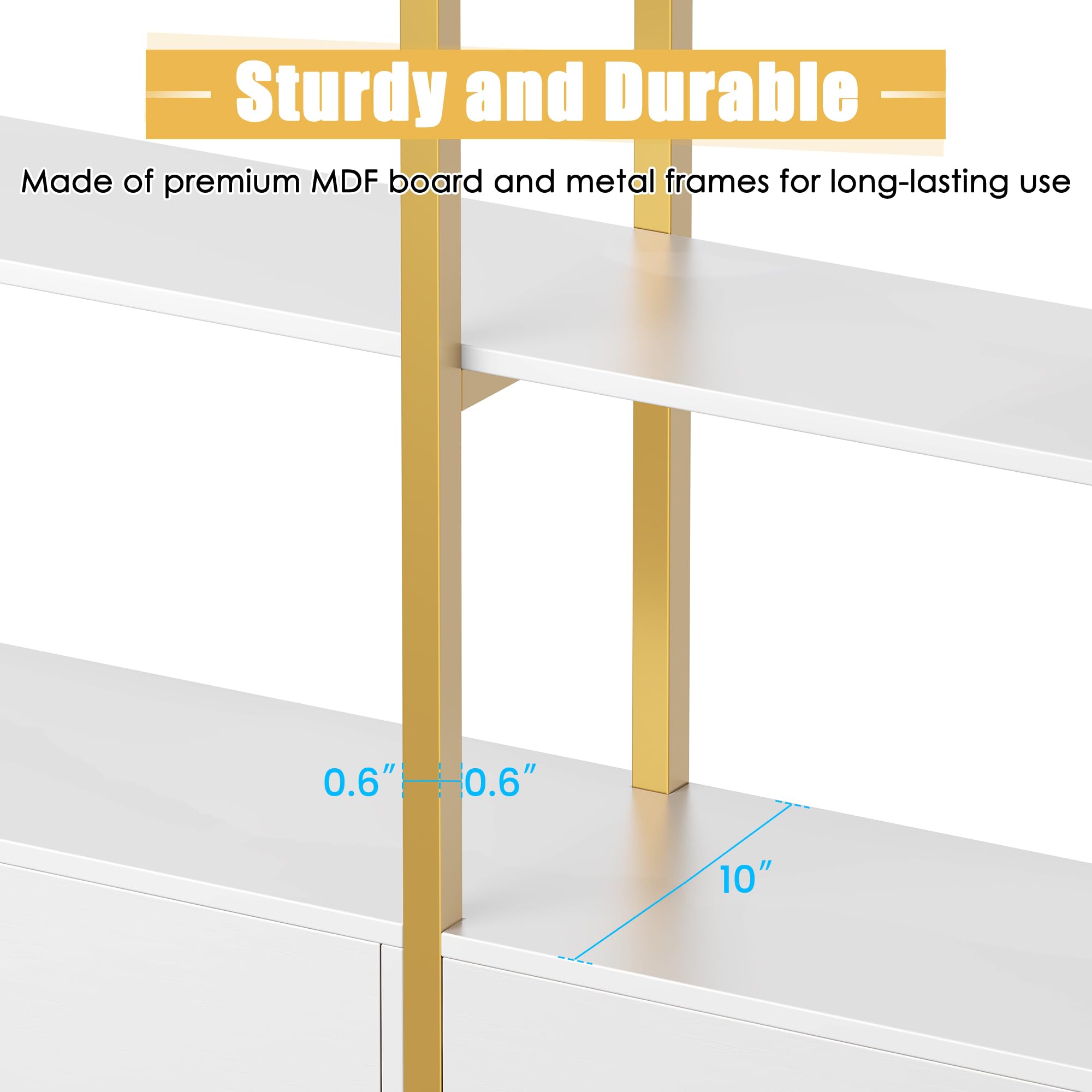 Arched Bookshelf with Storage