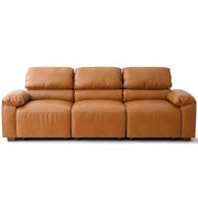 95" Mid-Century Modern PU Leather Sofa
