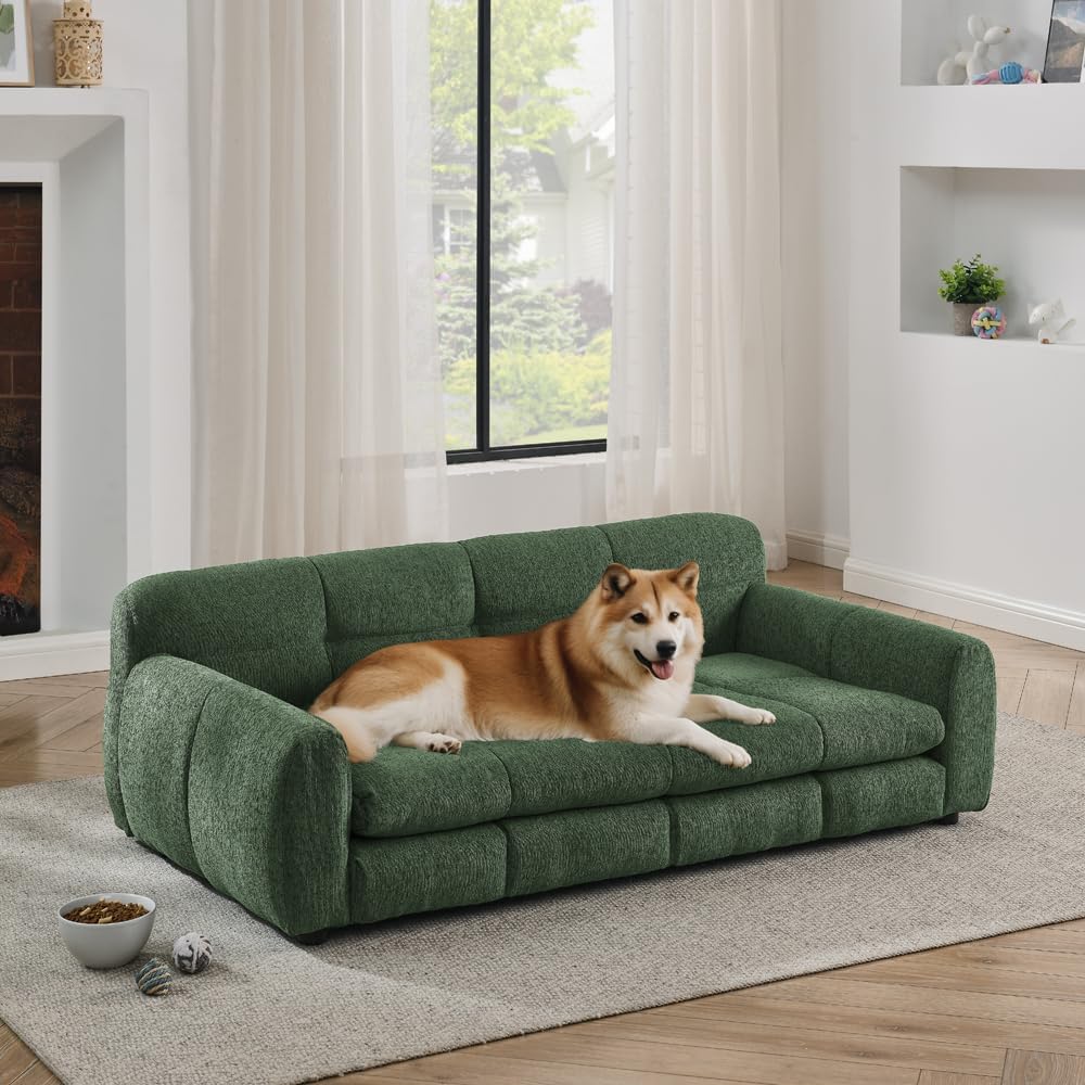 Modern Dog Sofa Bed with Armrests and Backrest