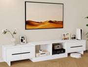 Extendable TV Stand for 67-90 Inch TVs with Storage Cabinets