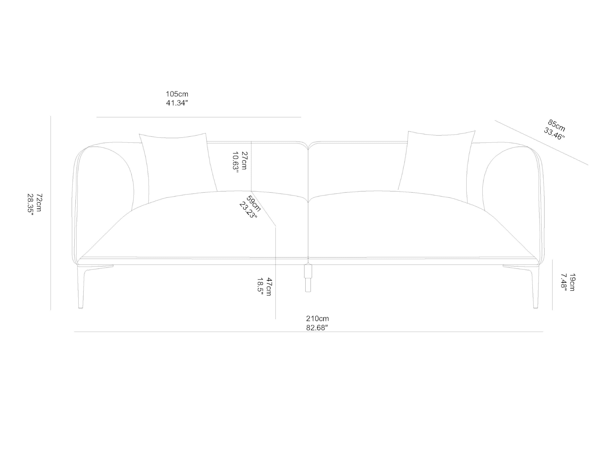 Modern Boucle 3-Seater Sofa with Deep Seats