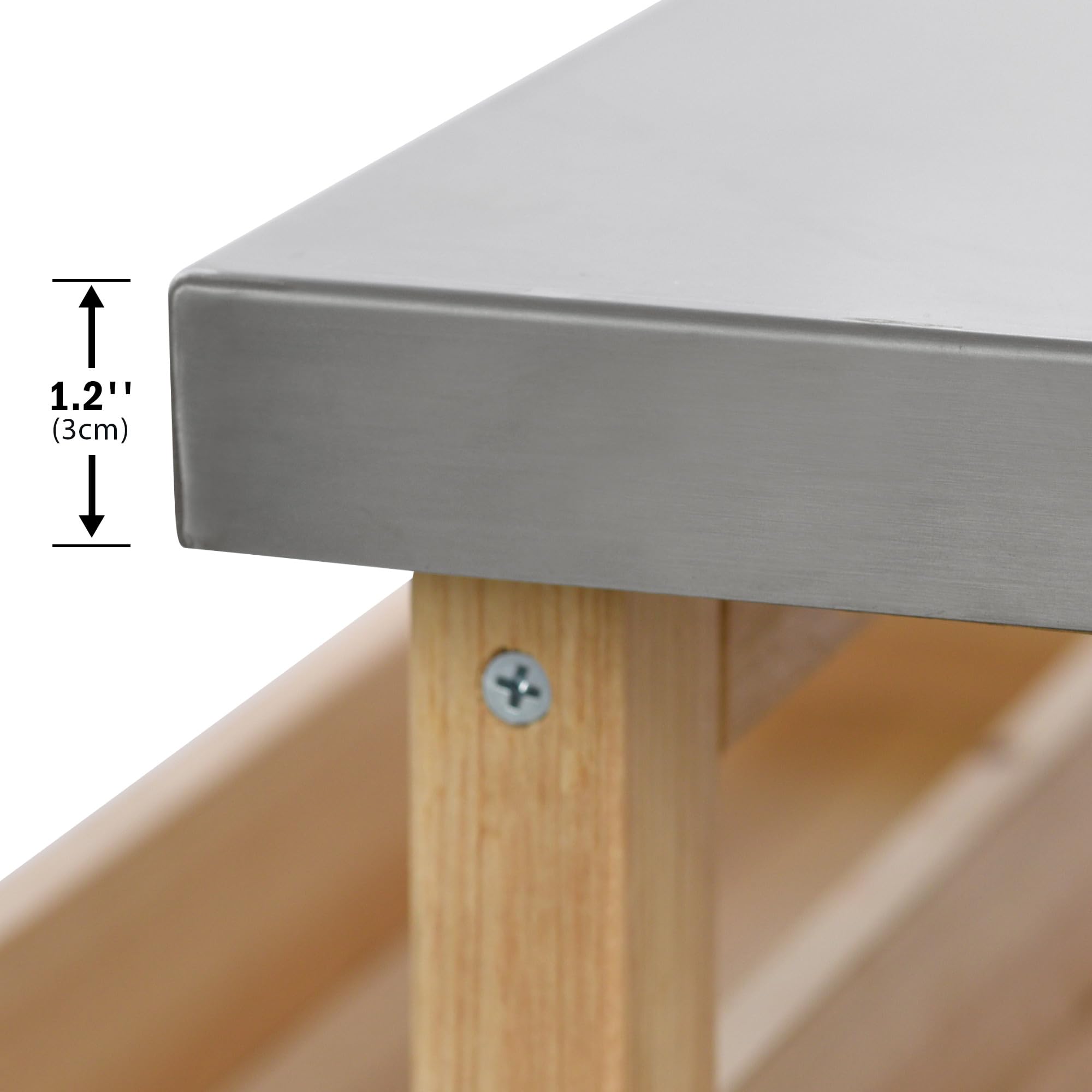 Grill Cart with Stainless Steel Tabletop