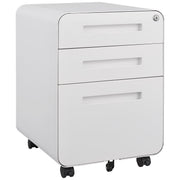 3 Drawer Mobile File Cabinet with Lock