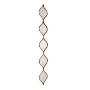 Loxi Slim Teardrop Panel Wall Mirror 7 x 42 Gold