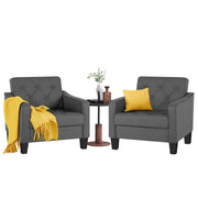 Mid-Century Tufted Accent Chair Grey