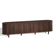 70" Mid Century Modern TV Stand with Sliding Doors