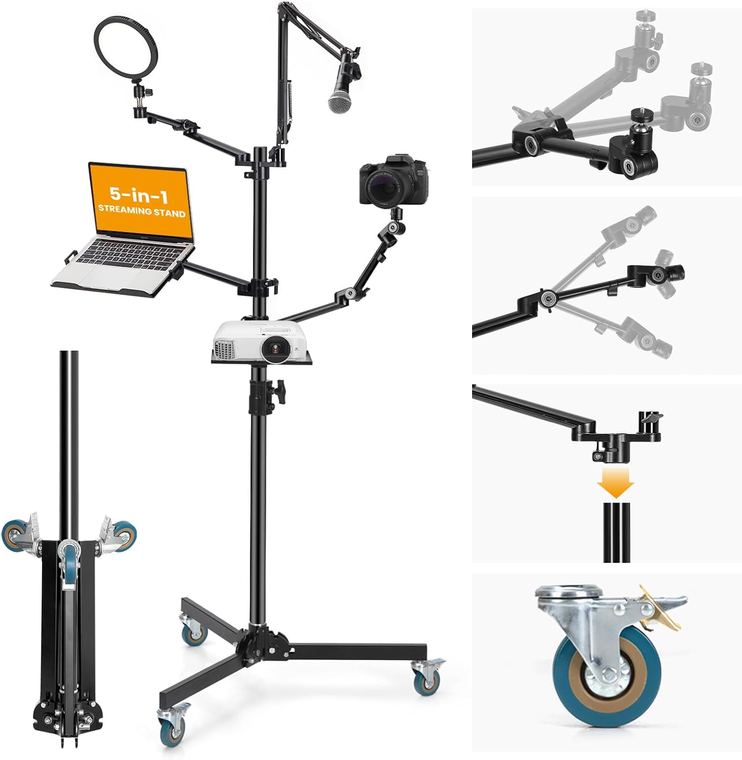 Heavy Duty Camera Desk Mount with Articulating Arm