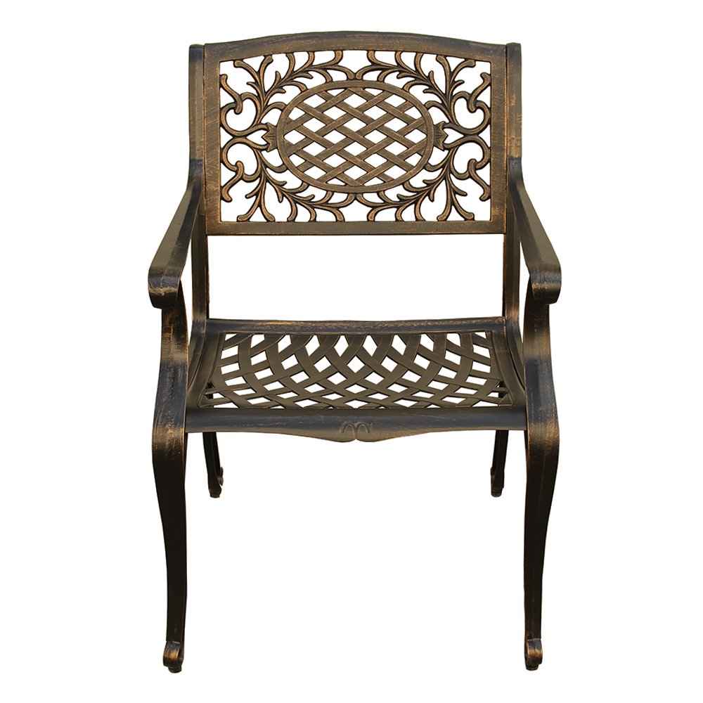 Modern Outdoor Mesh Lattice Aluminum Patio Dining Set