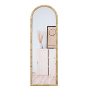Arched Rattan Full Length Mirror