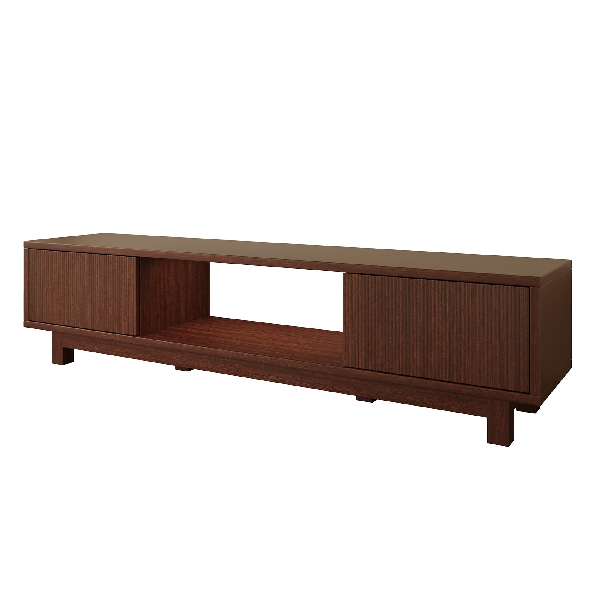 70" TV Stand with Storage and Open Shelves