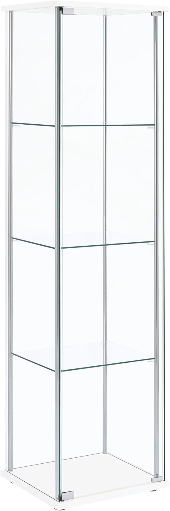 Bellatrix 4-Shelf Glass Curio Display Cabinet