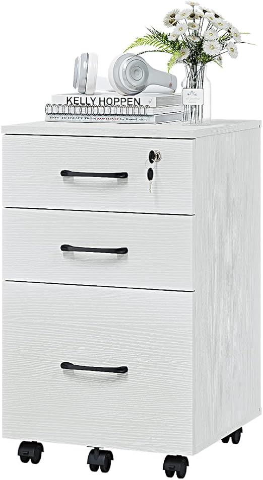 3 Drawer Mobile File Cabinet with Wheels