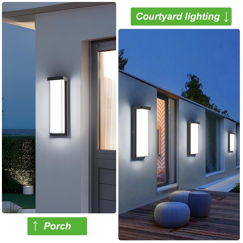 16" Dimmable LED Outdoor Wall Sconce