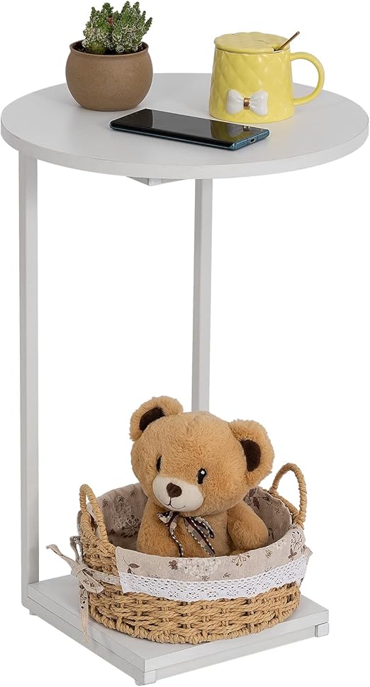C Shaped End Table Set of 2