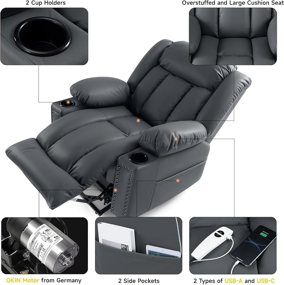 Electric Lift Recliner Chair with Heat and Massage