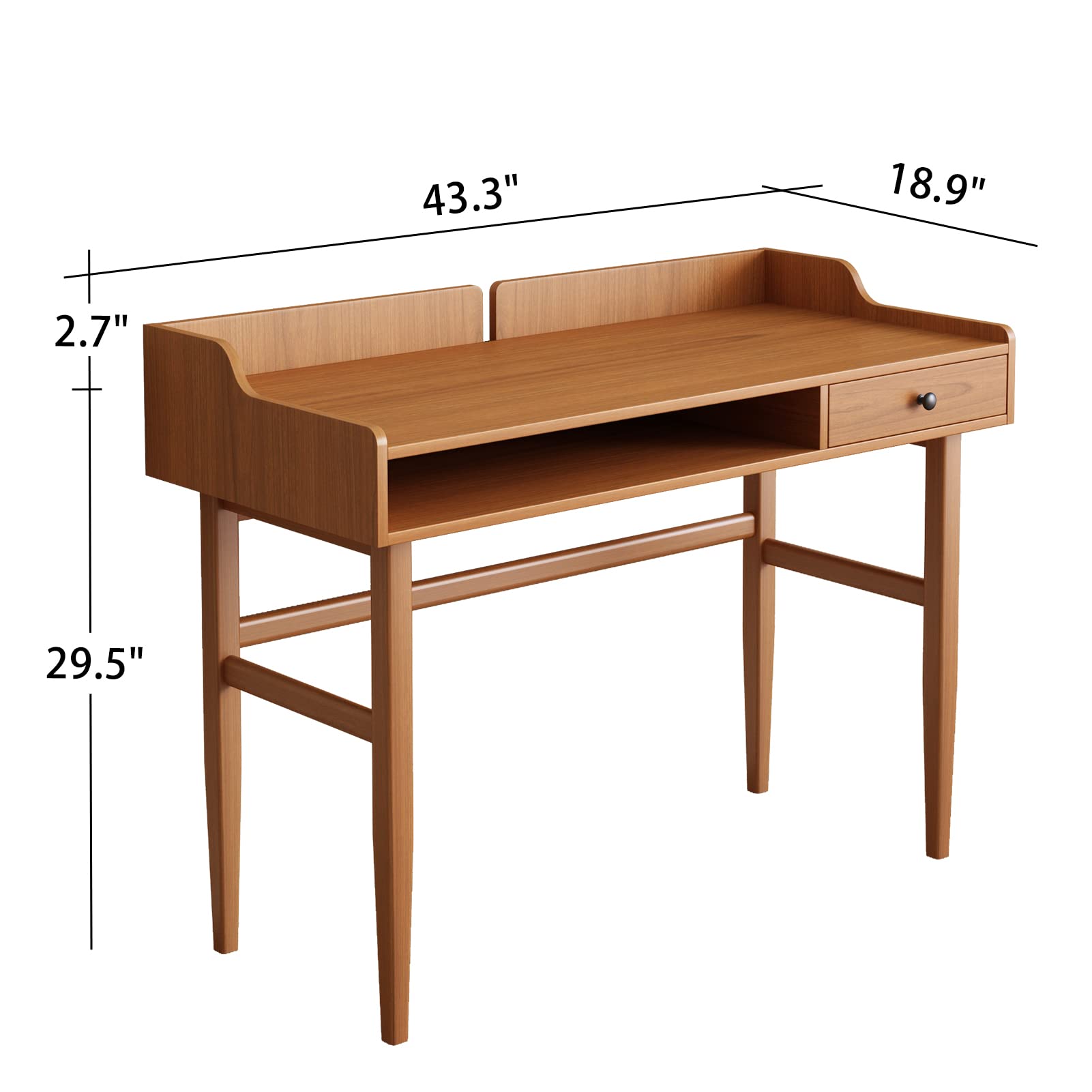 Mid-Century Modern Writing Desk with Drawer