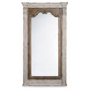 Wood-Framed Floor Mirror with Jewelry Storage