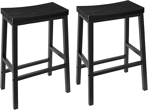 Bar Stools Set of 2 with Footrests
