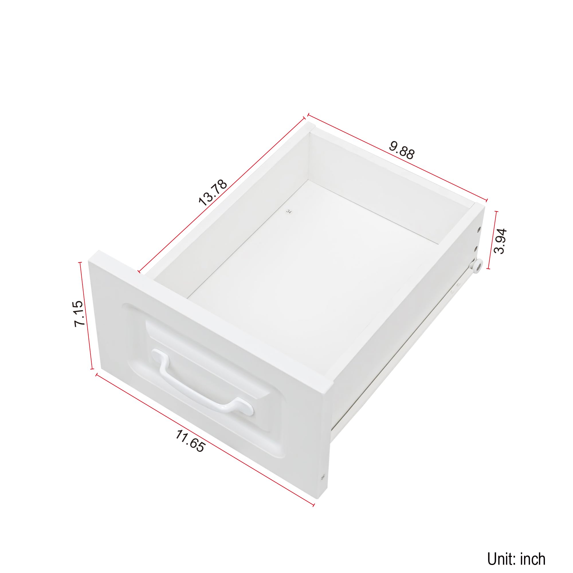 L-Shaped Computer Desk with Drawers and Bookshelf Hutch