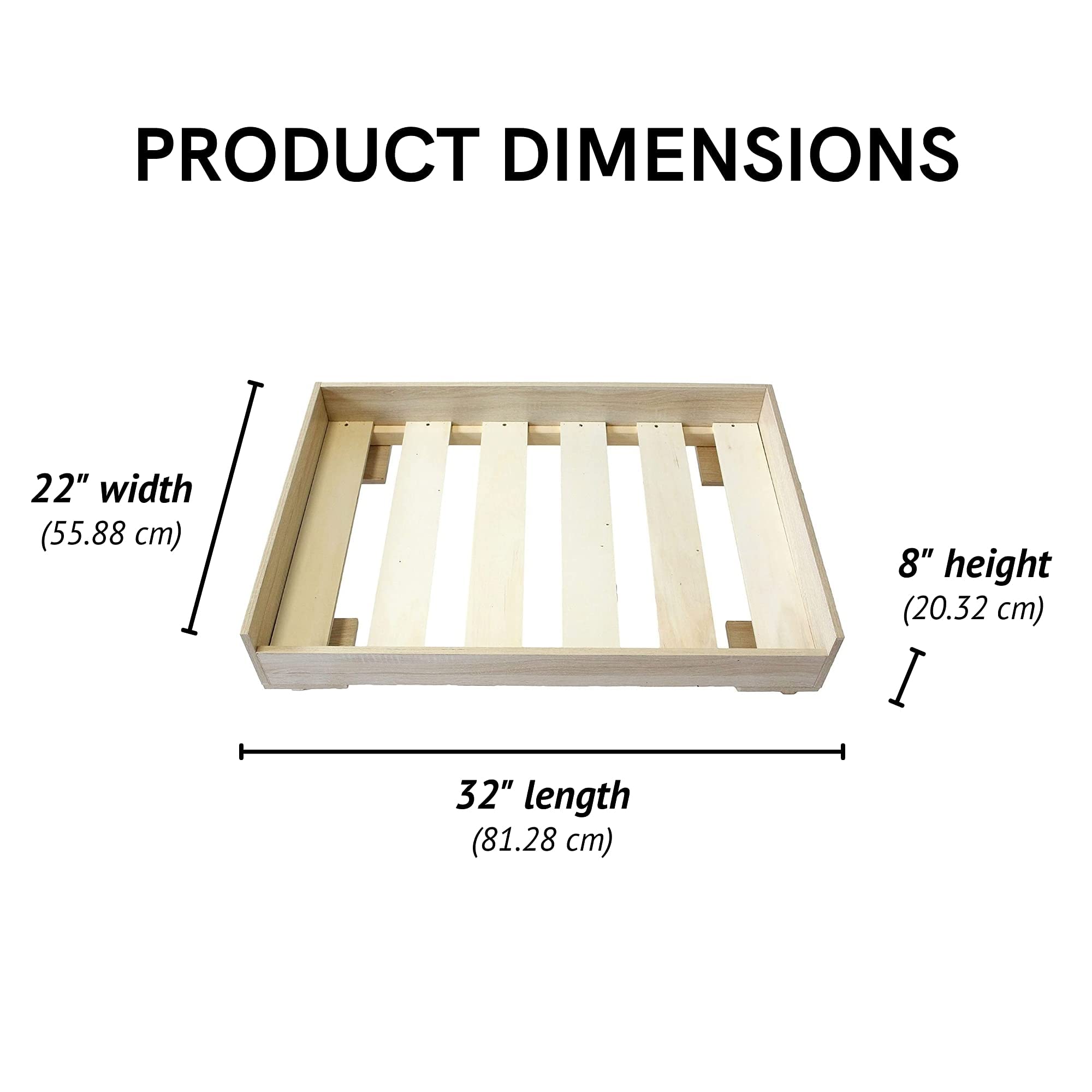 Raised Wooden Dog Bed Frame Large