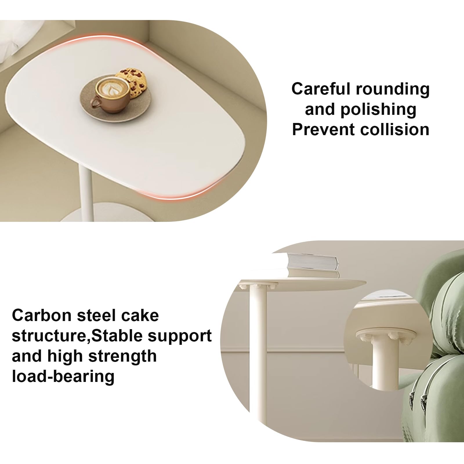 C-Shaped Metal Side Table