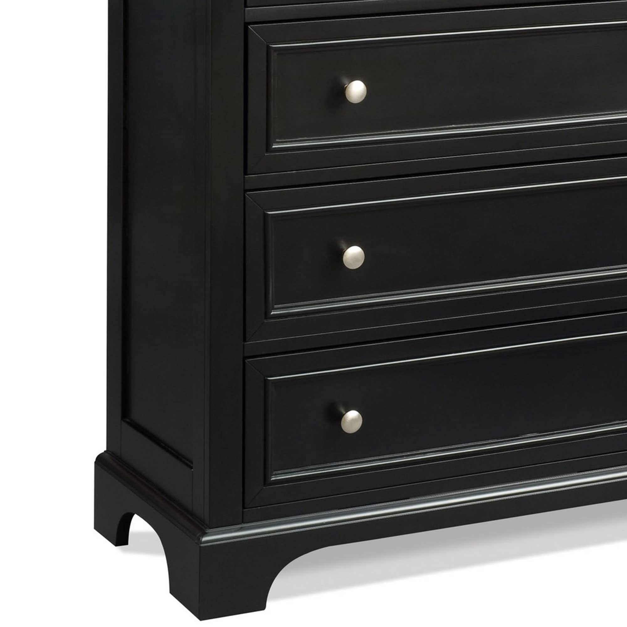 Black Four-Drawer Storage Chest