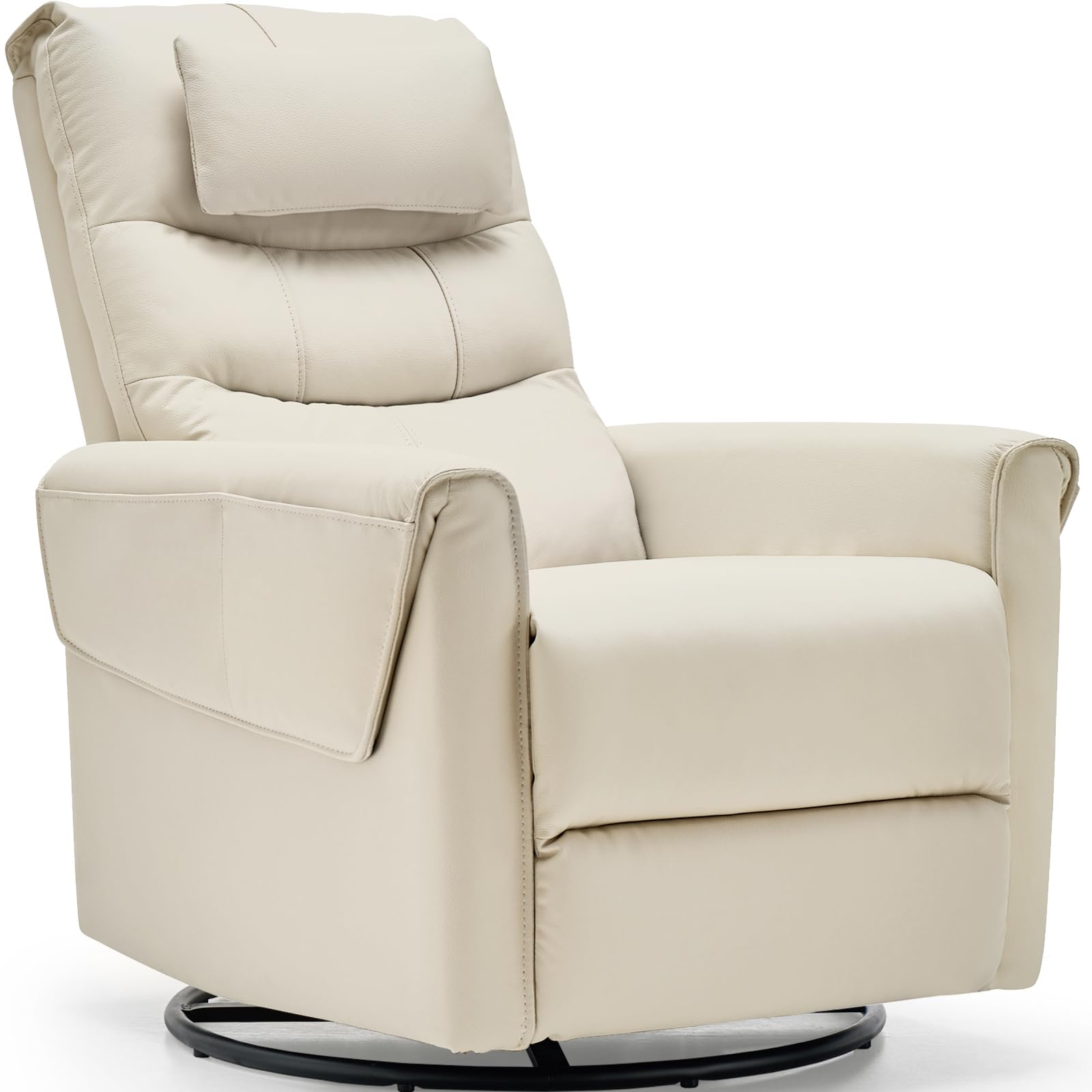 Leather Recliner Chair with Adjustable Headrest