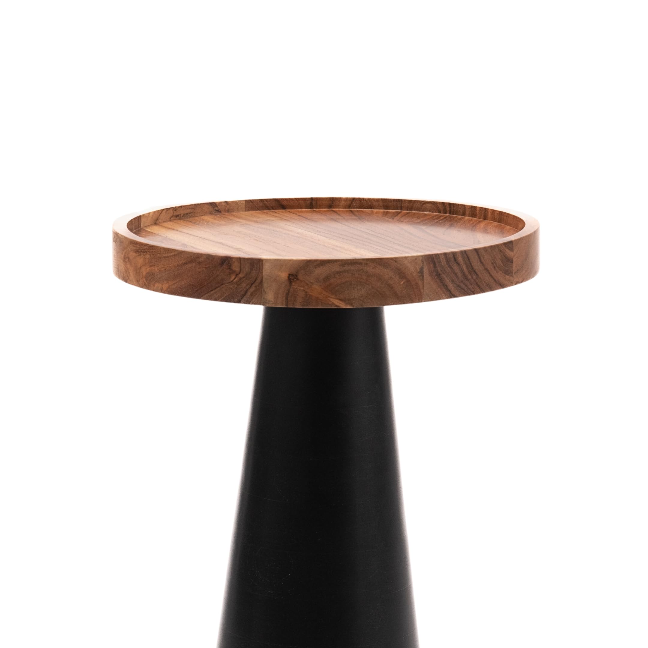 Solid Mango Wood Side Table with Tray Top