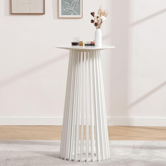 Round Bar Table 43.5" High with Geometric Base