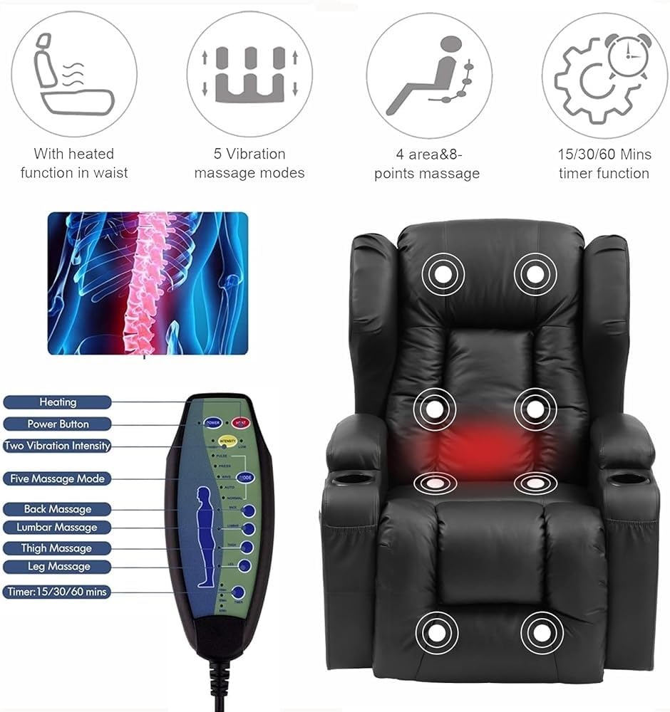 Electric Power Lift Recliner with Massage