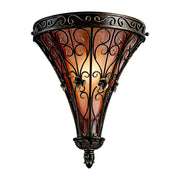 Marchesa Wall Sconce - Terrene Bronze Finish with Etched Glass