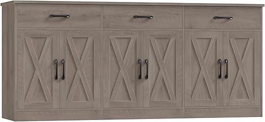 71" Farmhouse Sideboard Buffet Cabinet with Storage
