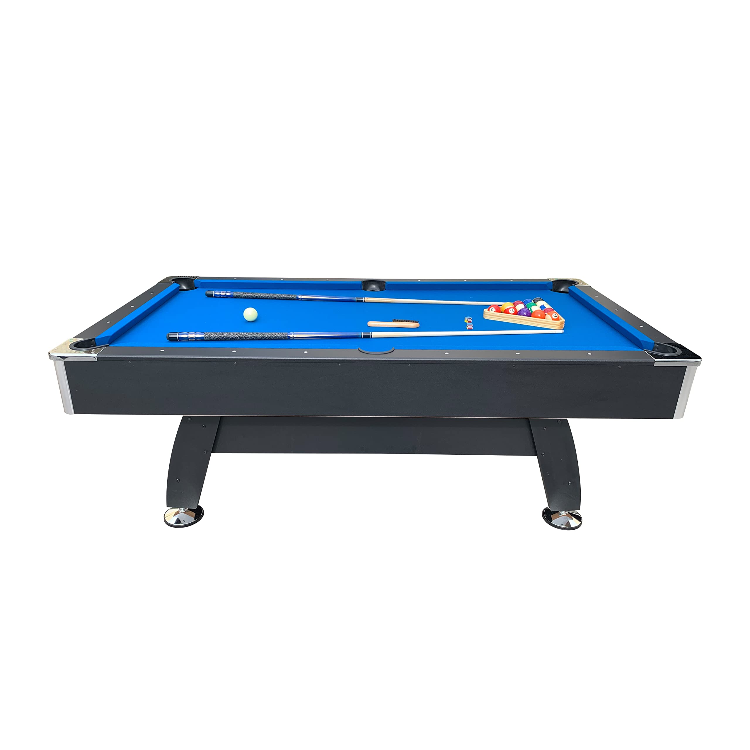 7-Foot Tournament Billiard Pool Table Blue Felt