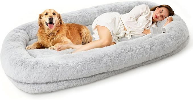 Orthopedic Human Dog Bed XL Light Grey