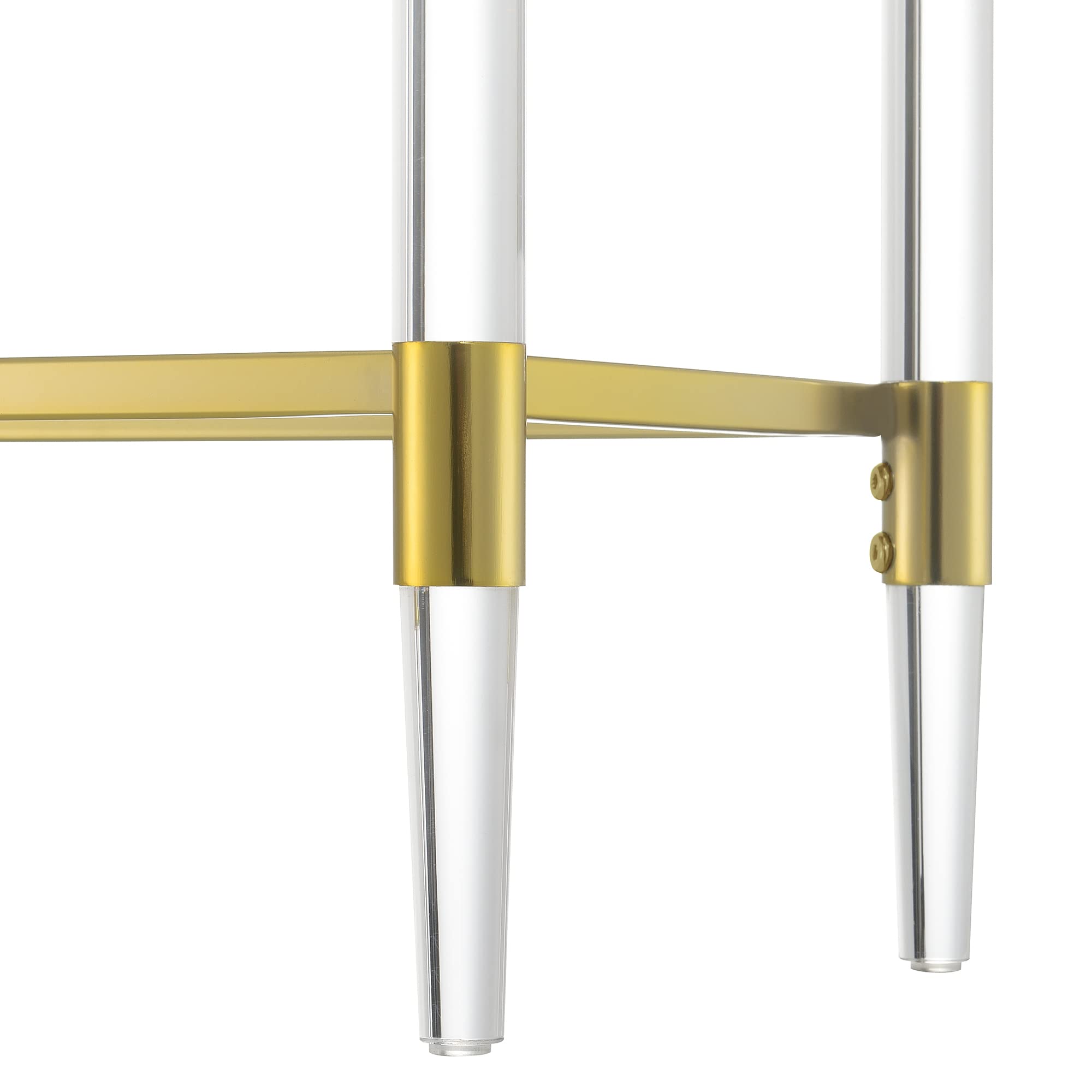 Royal Crest 2-Tier Acrylic Glass Console Table