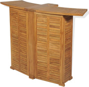 Folding Teak Wood Bar Table with Parasol Hole