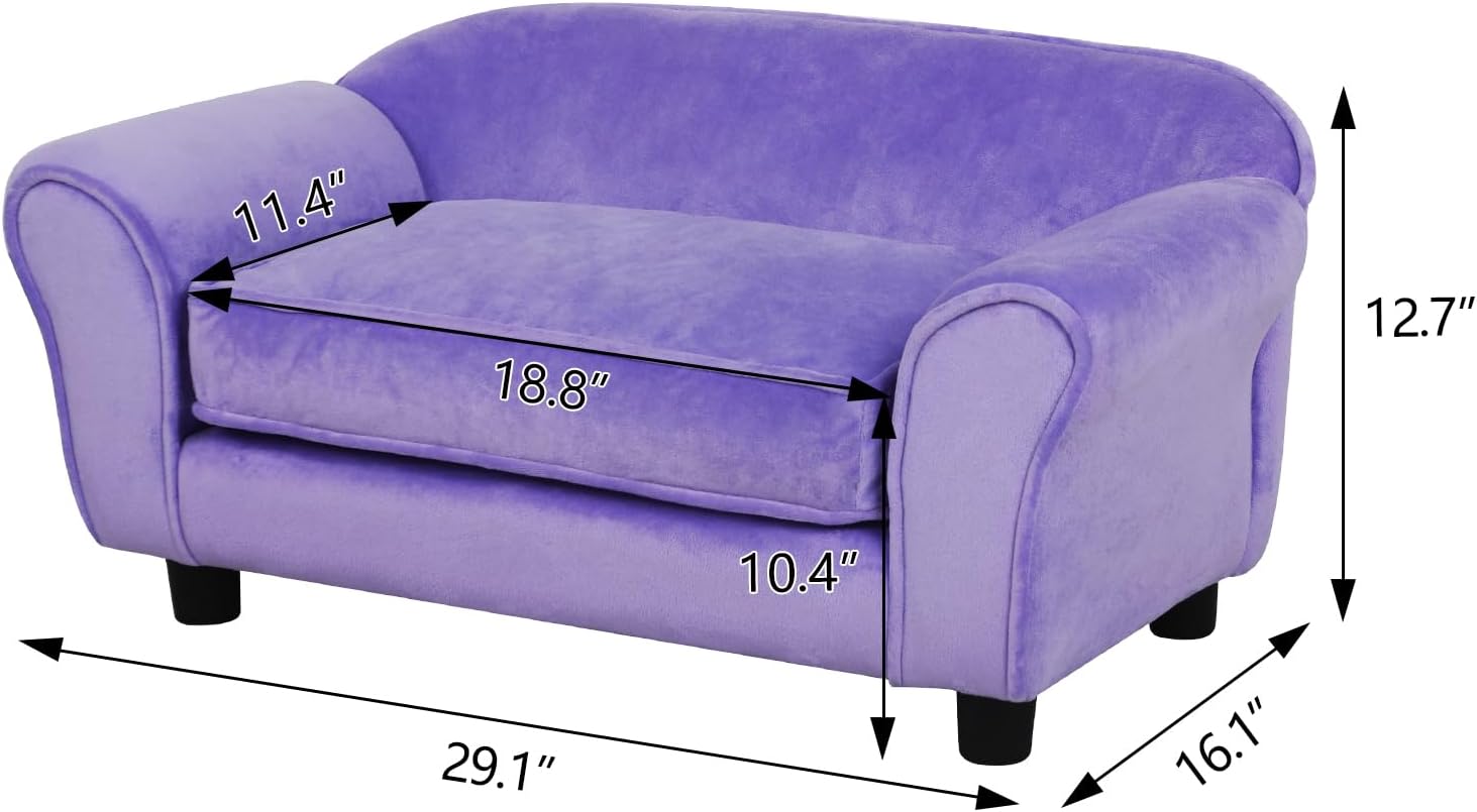 Small Dog Sofa Bed with Washable Cushion