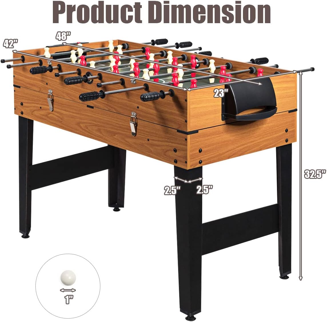 48" 3-in-1 Multi Game Table