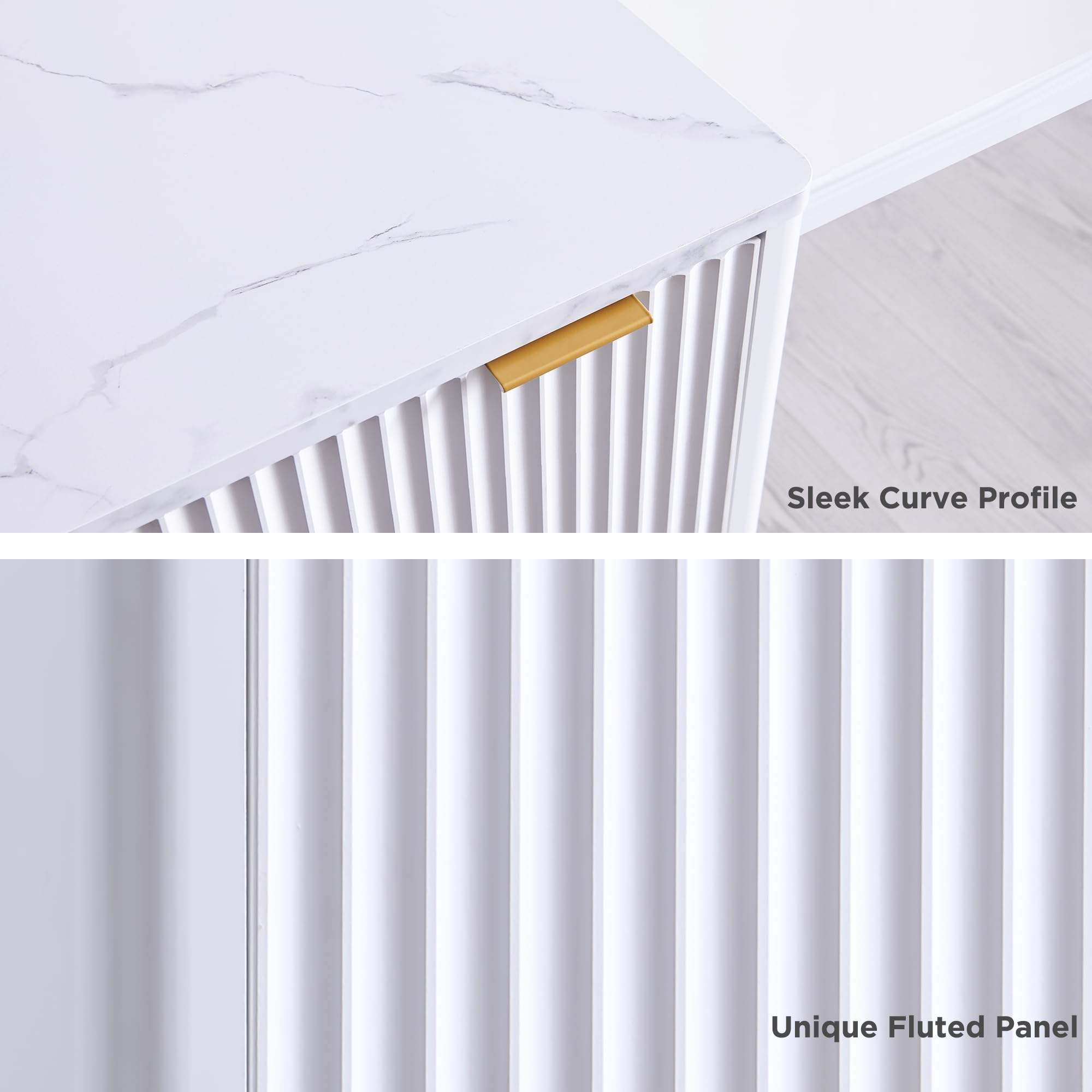 60" L-Shaped Executive Desk with Charging Station