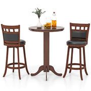 3-Piece Round Pub Table Set with Swivel Stools