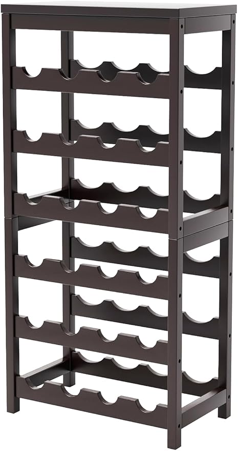 6 Tier Bamboo Wine Rack 24 Bottle